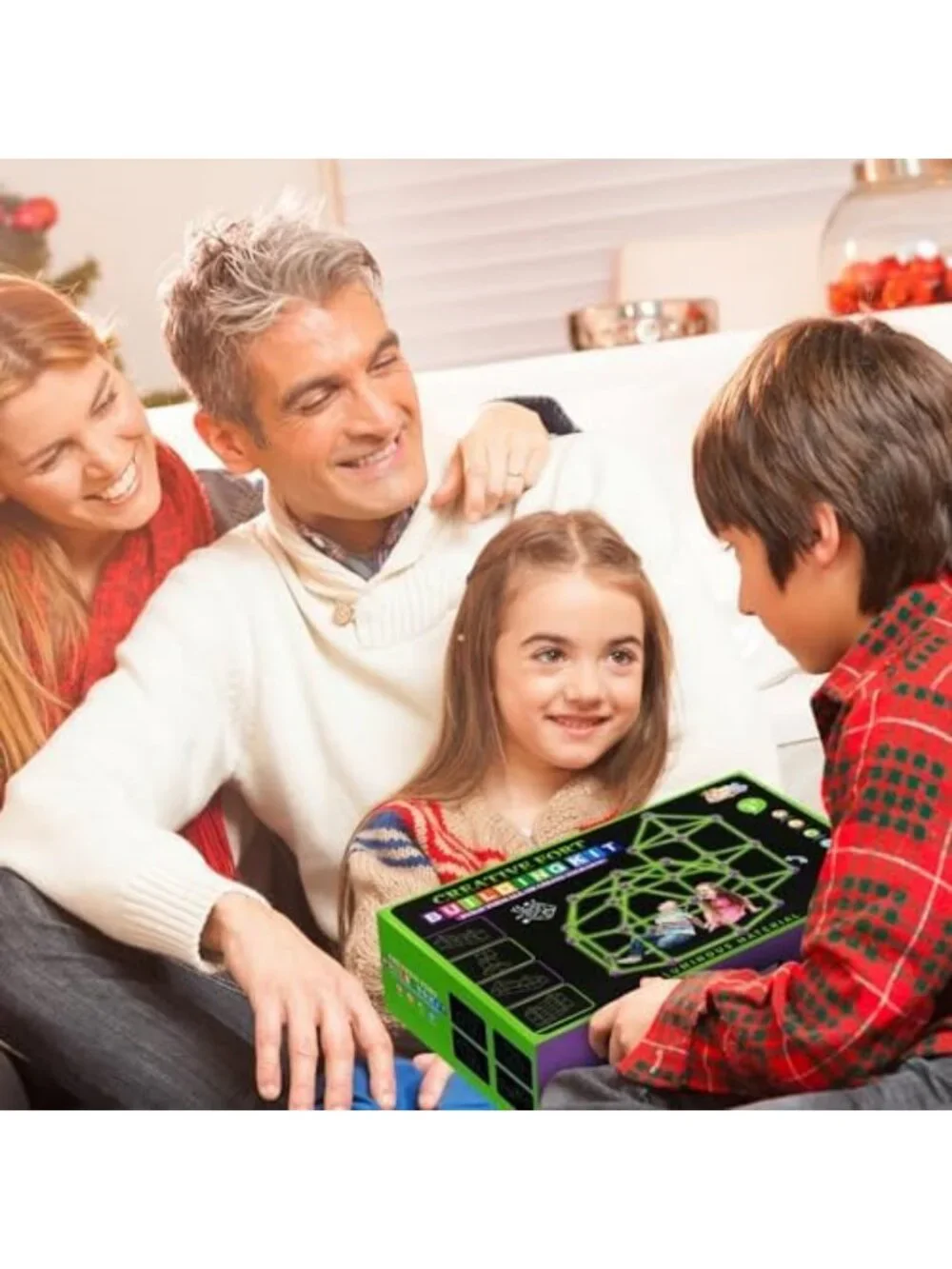 Glow in the Dark Fort Building Kit - STEM Construction Toy, 140 Pcs for Kids